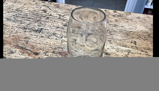 Vase 75cl culotté blanc coupe droite