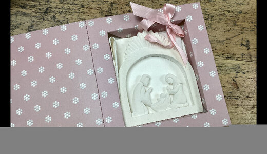 Crèche de noël thé de fête 