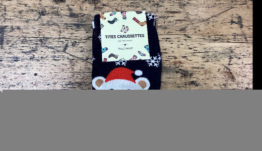 Chaussettes hautes flocons de noël ours femme 35/41