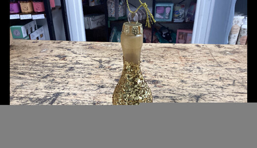 Boule de noël bouteille proscecco