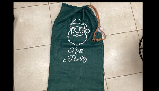 Sac du pere noël intissé vertr 58x90cm