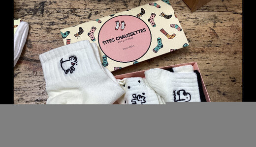 Chaussettes chien noir et blanc lot 3 35/41