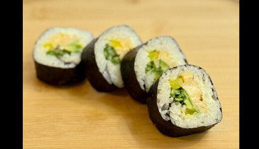 Végétarien crème de wasabi et omelette 2 pièces 