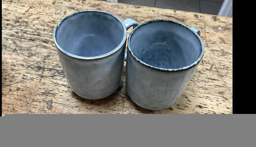 Mug aronal 40cl grès bleu x2