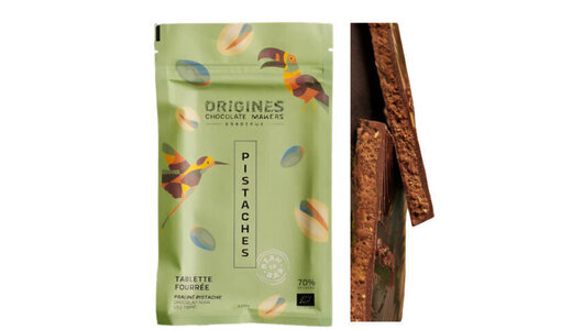 Tablette fourrée pistaches