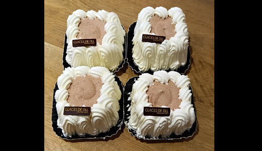 Boite de  mini vacherins : Vanille chocolat 4bt