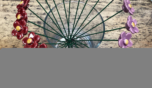 Fleur de fraise céramique 