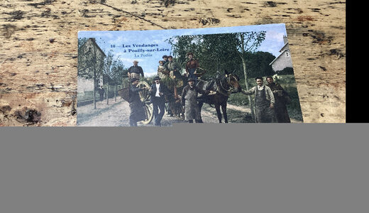 CP colorisée Pouilly la poêlée