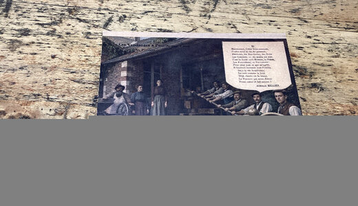 CP colorisée Pouilly au pressoir