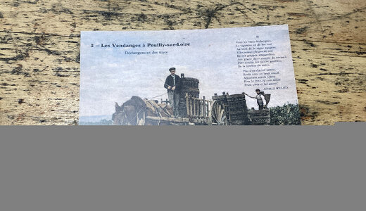 CP colorisée Pouilly déchargement des tines