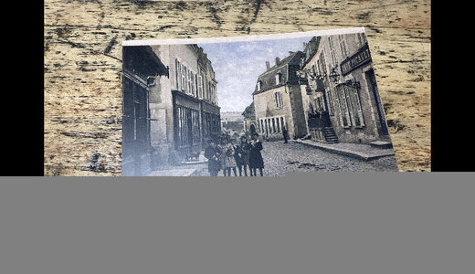 CP colorisée Pouilly la grande rue