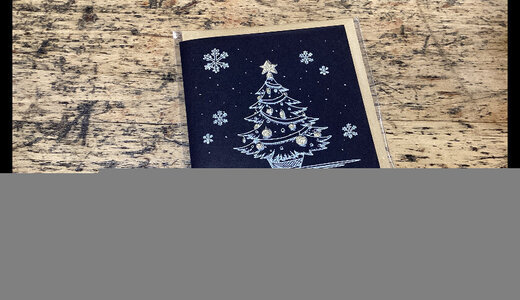 Carte origami Merry christmas and happy News yearling