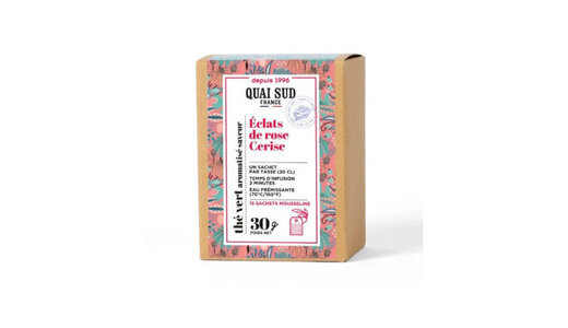 THÉ VERT ÉCLAT DE ROSE CERISE INFUSETTES